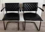 Eetkamerstoel 2 st. antraciet, Huis en Inrichting, Stoelen, Ophalen, Gebruikt, Grijs