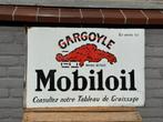 Mobiloil Emaille Reclamebord Gargoyle - Vintage Garage Decor, Antiek en Kunst, Ophalen of Verzenden