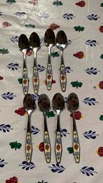 8 boerenbont koffielepeltjes,oud model, Huis en Inrichting, Overige typen, Ophalen of Verzenden, Zo goed als nieuw, Aardewerk