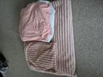 Roze Fleece Dekbedhoes + 2 Stretch Hoeslakens 1-persoons, Huis en Inrichting, Ophalen of Verzenden, Nieuw, Roze, Overige typen