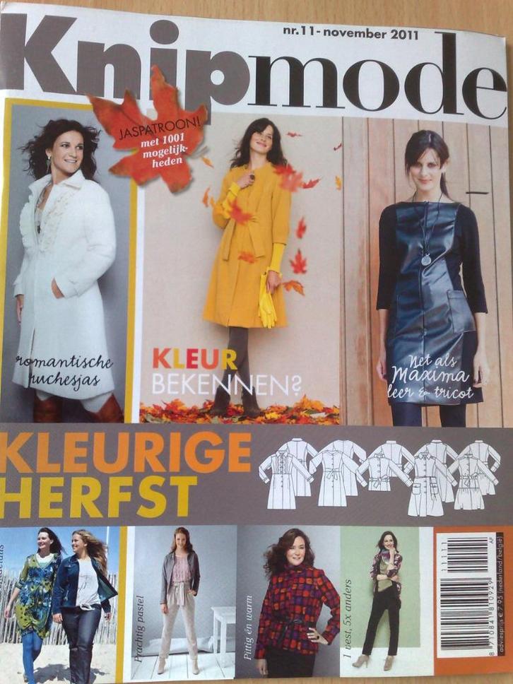 Knipmode november nr. 11 / 2011, Hobby en Vrije tijd, Kledingpatronen, Zo goed als nieuw, Vrouw, Knipmode, Verzenden