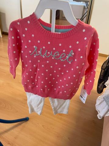 Baby setje Carter’s 3 mnd roze/wit (trui + broekje) beschikbaar voor biedingen