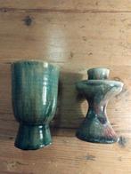 J H van Riessen vaasje en kandelaar, gaaf, Ophalen of Verzenden