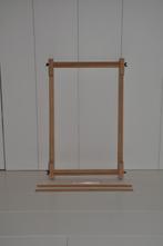 Weefraam beukenhout 37 x 60 cm met steeklatten en weefnaald, Ophalen of Verzenden, Gebruikt