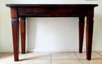 Mooie koloniale teakhouten sidetable met 2 lades., Huis en Inrichting, Tafels | Sidetables, Ophalen, 100 tot 150 cm, Zo goed als nieuw