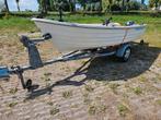 Crescent 410 polyester boot 8 pk yamaha 4 takt en trailer, Watersport en Boten, Vis- en Consoleboten, Ophalen, Gebruikt, Tot 10 pk