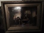 Huishouden van Jan Steen uit 17e eeuw 40x30, Antiek en Kunst, Kunst | Schilderijen | Klassiek, Ophalen of Verzenden