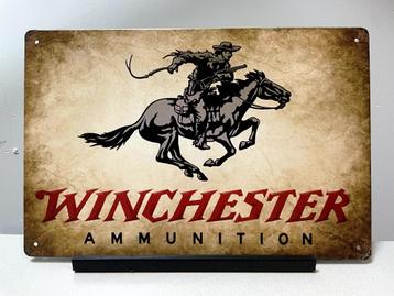Winchester Ammunition metalen reclamebord / wandbord (Old Lo beschikbaar voor biedingen
