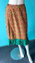 Vintage jaren 70 batik rok maat 36, Bruin, Verzenden, Vintage, Knielengte