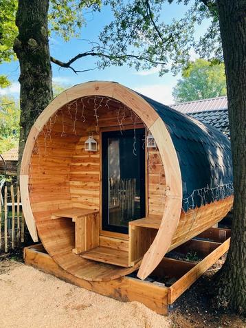 Ongebruikte barrel sauna | 6 pers. | Tiny house I Ø2,16x2m, beschikbaar voor biedingen
