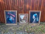 2 grote Vermeer reproducties in bewerkte lijst Darco, Ophalen, Zo goed als nieuw, Schilderij, 75 cm of meer