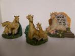 3  x giraffen op een plaat, diverse scenes (10), Ophalen of Verzenden, Zo goed als nieuw, Wild dier, Beeldje of Figuurtje