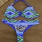 Brazilian bikini blauw groen triangle ibiza maat 34 36 38 40, Nieuw, Blauw, Bikini, Verzenden