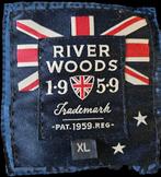 River Woods gebreid wollen vest (XL) uitgewassen en zgan, Grijs, Ophalen of Verzenden, Maat 56/58 (XL), Zo goed als nieuw