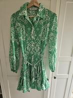 Groen-wit broderie jurkje maat M - Zara, Maat 38/40 (M), Zara, Ophalen of Verzenden, Zo goed als nieuw