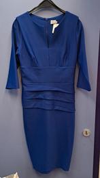 Diva Catwalk kobalt blauwe koker jurk met ribbels mt S 48466, Blauw, ., Ophalen of Verzenden, Knielengte