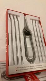 Kreeftenschaar + 6 vorkjes RVS - Nieuw in doos, Ophalen of Verzenden, Nieuw, Rvs of Chroom, Bestekset