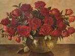 schilderij Bloemstilleven rozen Gesigneerd, Ophalen of Verzenden