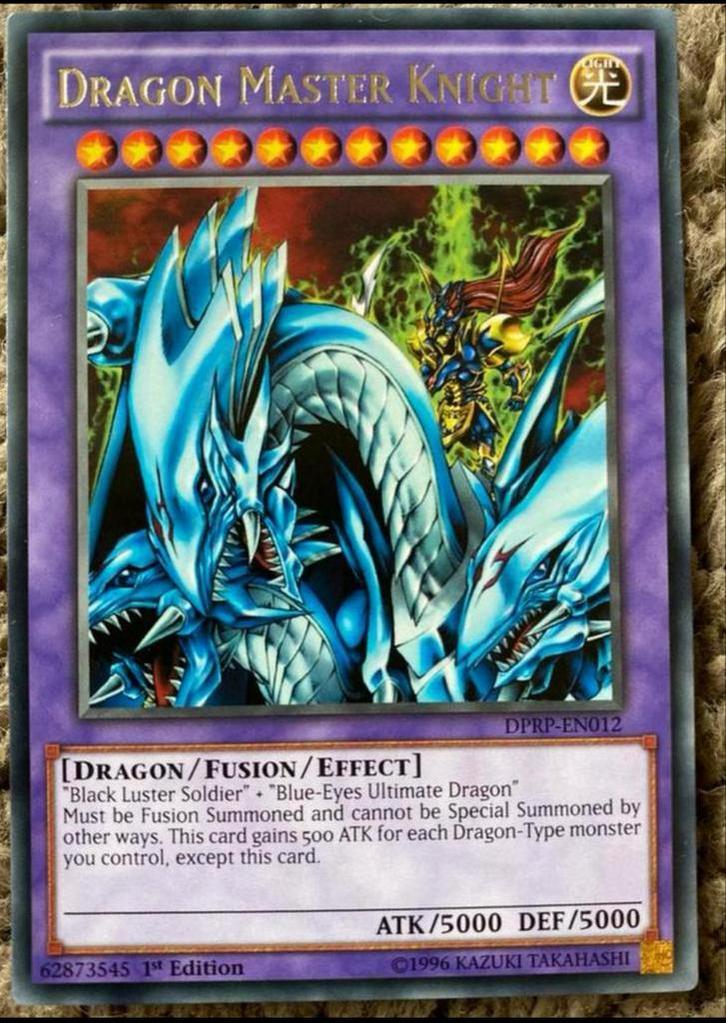 Yu-Gi-Oh! Dragon Master Knight DPRP 1st Edition !, Hobby en Vrije tijd, Verzamelkaartspellen | Yu-gi-Oh!, Zo goed als nieuw, Losse kaart