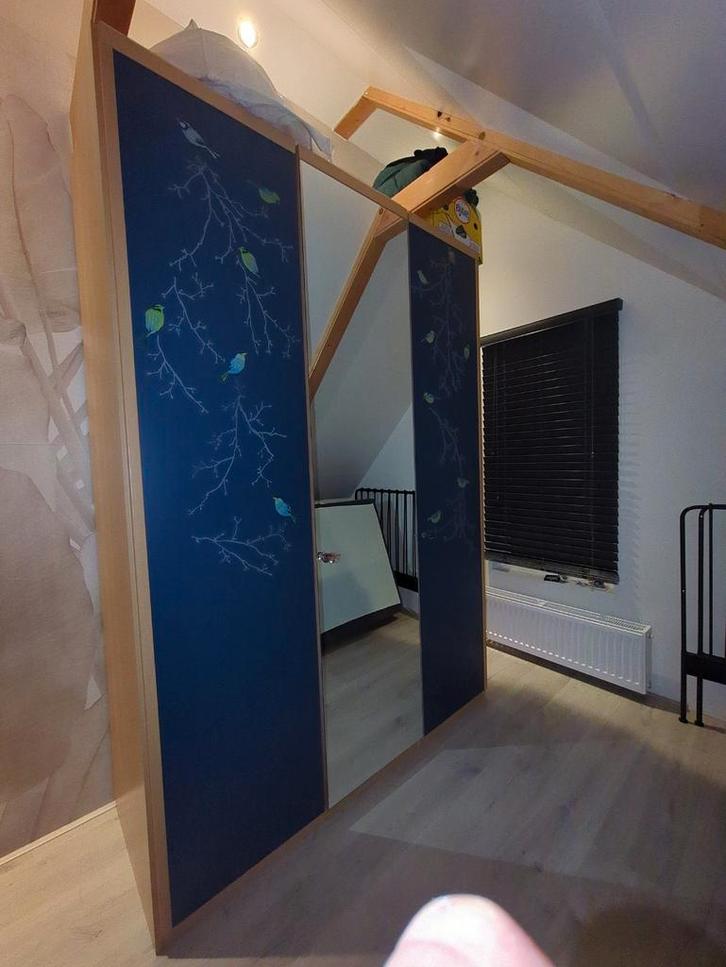 Hang- legkast. 3 deuren met spiegel, Huis en Inrichting, Kasten | Kledingkasten, Gebruikt, 200 cm of meer, 150 tot 200 cm, 50 tot 75 cm