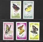 Albanië 1048-1055 vlinder de 5 zegels uit serie 1966 plakker, Verzenden, Postfris, Dier of Natuur
