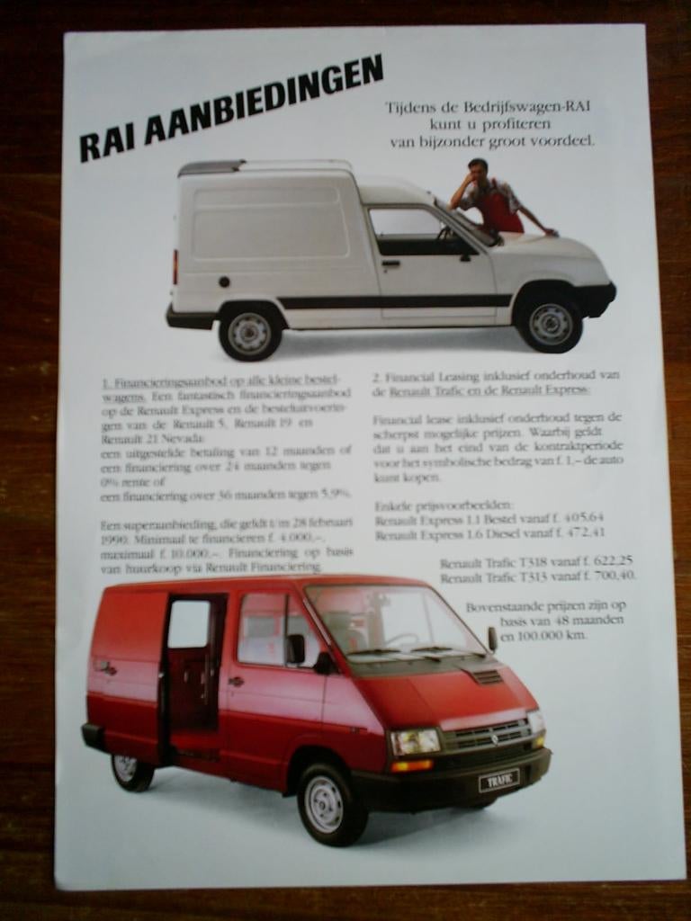 Renault RAI Aanbiedingen o.a. Express / Trafic, Verzenden, Zo goed als nieuw, Renault