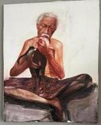 Mooi handgeschilderd doek uit Indonesie, Ophalen