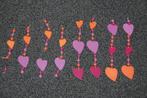 Hart met kralen roze en paars versieringen., Hobby en Vrije tijd, Knutselen, Ophalen of Verzenden, Nieuw, Materiaal