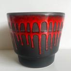 Grote zwart met rode bloempot van Fohr Keramik West Germany, Ophalen of Verzenden