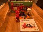 LEGO Minecraft: De Overval op het Netherportaal, Ophalen of Verzenden, Zo goed als nieuw, Complete set, Lego