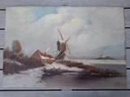 Origineel Olieverfschilderij op Houten paneel 60 x 40 cm, Ophalen