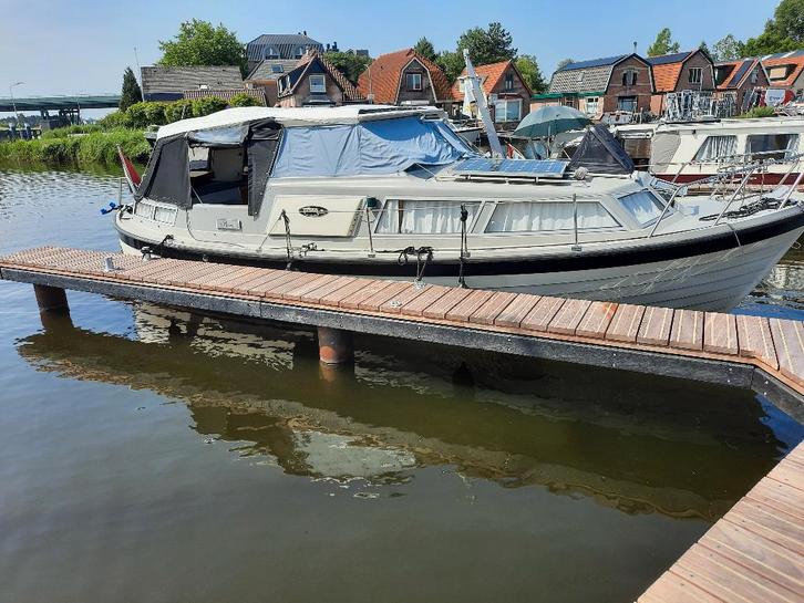 polyester spitsgat kruiser, Watersport en Boten, Motorboten en Motorjachten, Gebruikt, Polyester, 6 tot 9 meter, Diesel, Binnenboordmotor