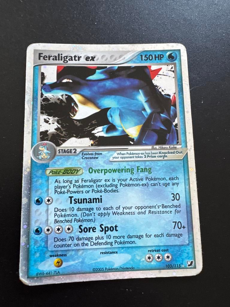 Feraligatr ex - Pokémon kaart, Ophalen, Gebruikt, Losse kaart