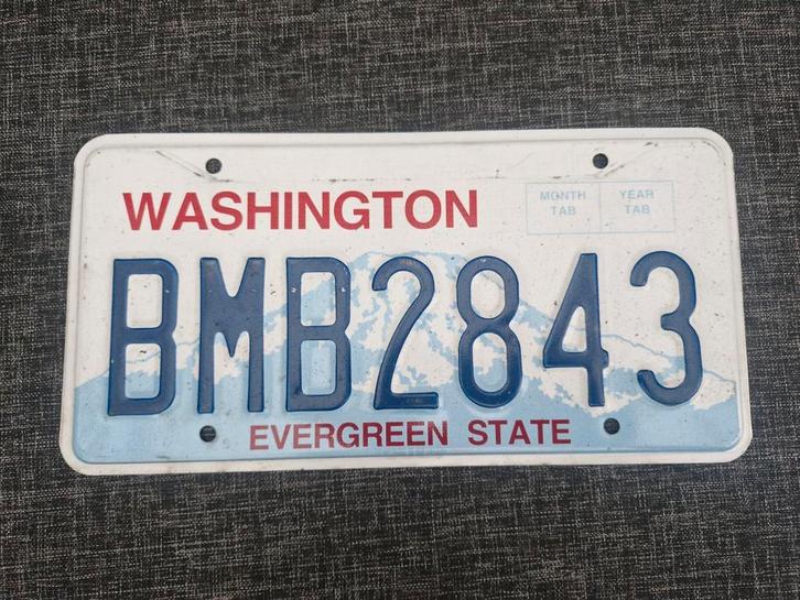 Kentekenplaat Washington USA Nummerplaat nummerbord License, Verzamelen, Automerken, Motoren en Formule 1, Gebruikt, Auto's, Ophalen of Verzenden