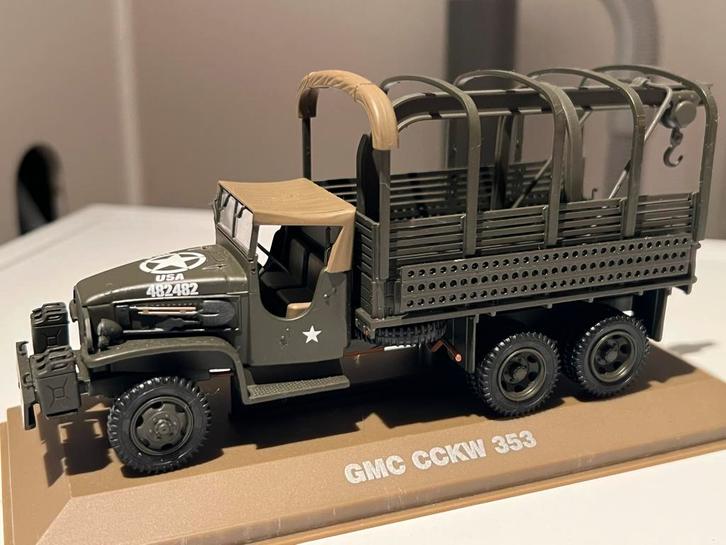 GMC CCKW 353 Modelauto - Militair atlas edition 1:43, Hobby en Vrije tijd, Modelauto's | 1:43, Zo goed als nieuw, Bus of Vrachtwagen