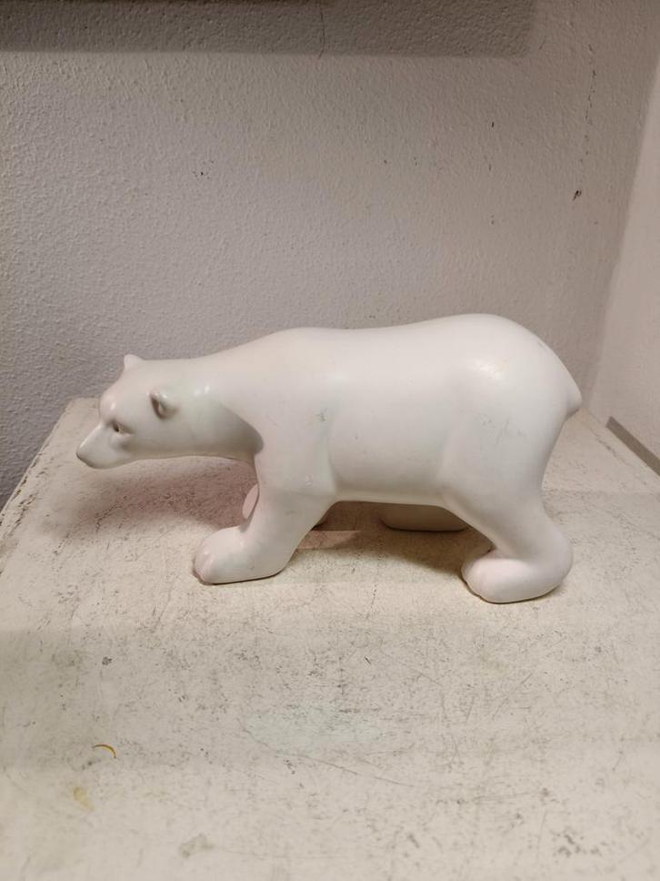 2938 Vintage Keramiek IJsbeer Sculptuur - Modern Design, Antiek en Kunst, Kunst | Beelden en Houtsnijwerken, Ophalen of Verzenden
