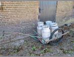 Oud lunterse dag kar oude handkar met melkbussen, Ophalen, Gebruikt