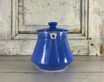 Franse blauwe grès theepot art deco, Antiek en Kunst, Ophalen of Verzenden