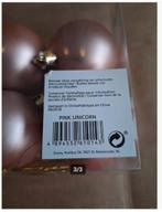 Roze kerstballen met eenhoorn, Diversen, Kerst, Evora, Onbekend, Nieuw, Ophalen of Verzenden