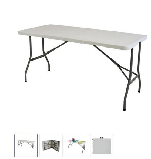 Eurotrail Pavilion M tafel 180x75x75 grey-white (nieuw), Caravans en Kamperen, Kampeermeubelen, Nieuw, Campingtafel, Ophalen of Verzenden