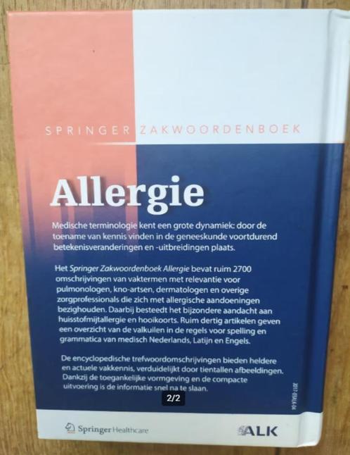 Springer zakwoordenboek Allergie, Boeken, Gezondheid, Dieet en Voeding, Zo goed als nieuw, Dieet en Voeding, Ophalen of Verzenden