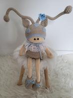 Nieuw gehaakte pop met sprieten (knuffel) blauw, Ophalen of Verzenden, Nieuw