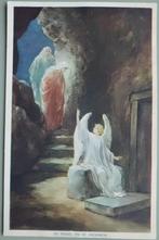 Religie - Engel bij het graf en 2 vrouwen - jaren 40, Ophalen of Verzenden, 1940 tot 1960, Gelopen, Overige thema's