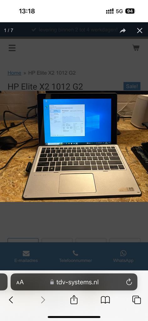 Weekend aanbieding! HP Elite X2 1012 G2 2 in 1, Computers en Software, Windows Tablets, Zo goed als nieuw, Ophalen of Verzenden