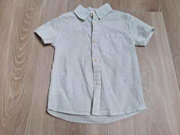 Groen korte mouw overhemd / blouse HEMA - maat 98/104 beschikbaar voor biedingen