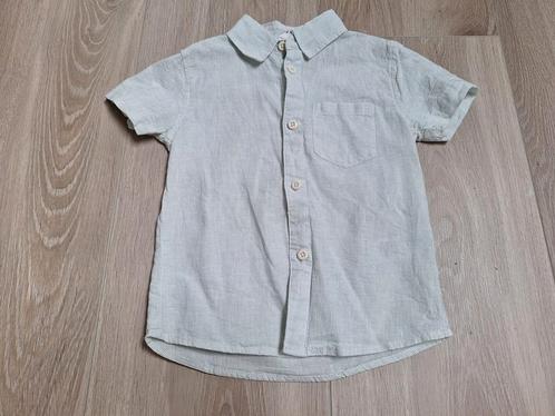 Groen korte mouw overhemd / blouse HEMA - maat 98/104, Kinderen en Baby's, Kinderkleding | Maat 98, Gebruikt, Jongen, Overhemd of Blouse