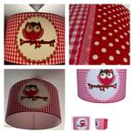 Juul Design | kinderlamp uil roze/rood | mooie staat, Ophalen of Verzenden, Lamp, Zo goed als nieuw