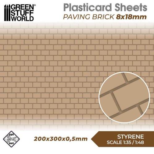 Plasticard Straatsteen Structuurplaat 8x18mm 5056 Wargames, Hobby en Vrije tijd, Wargaming, Nieuw, Overige soorten, Toebehoren