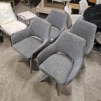 4 x Draaibare Eetkamerstoel Yanai Amazing Grey Jesper Home, Ophalen, Info@jesperhome.nl, Nieuw, Metaal