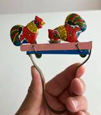 Antiek blikken speelgoed | etende kippen | knijpspel, Antiek en Kunst, Ophalen